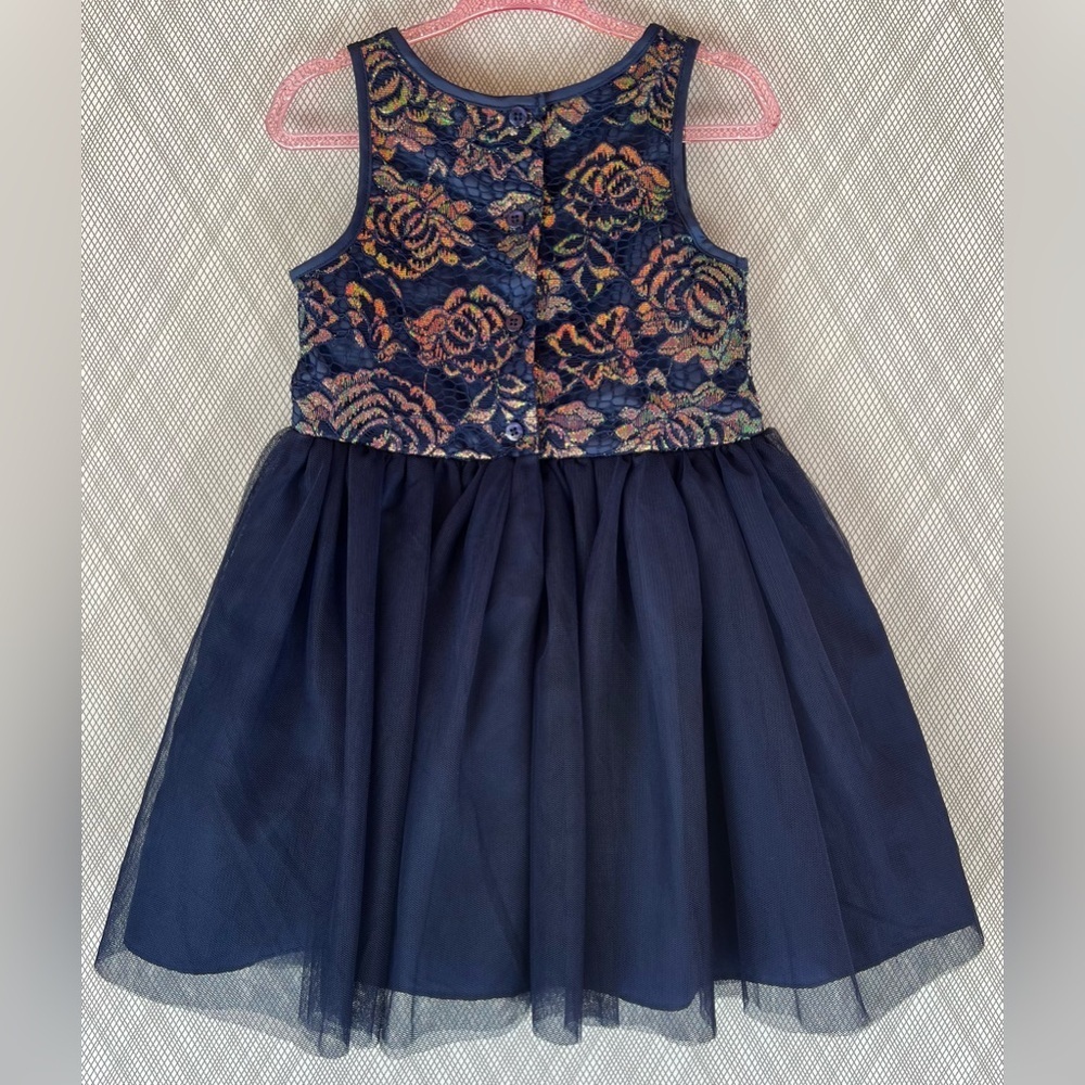 mia and mimi- Floral sleeveless navy Lace Dress NWT (Size 2t) - Picture 3 of 8
